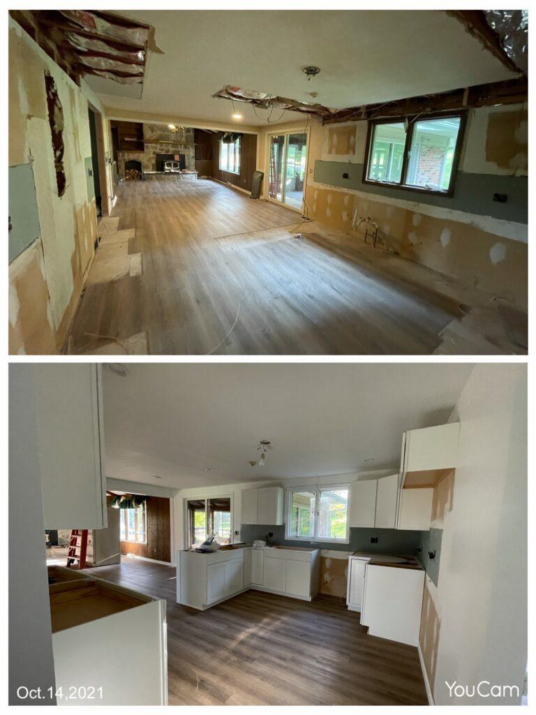 Kitchen Remodel Painting & Cabinet Installation in Buffalo NY | Before and After