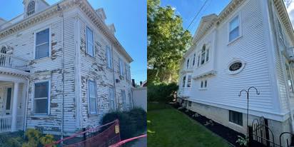 Lancaster Historic Society Exterior Painting Before and After