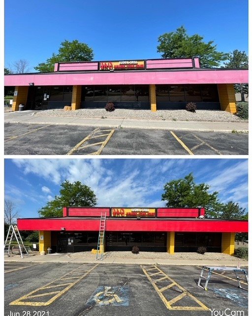 Commercial Exterior Painting Orchard Park NY Before and After