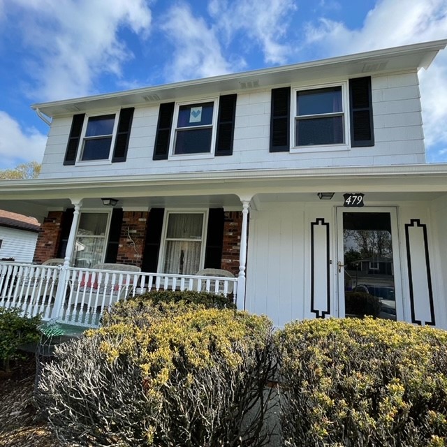 Exterior House Painting in Blasdell NY | White Siding & Black Trim