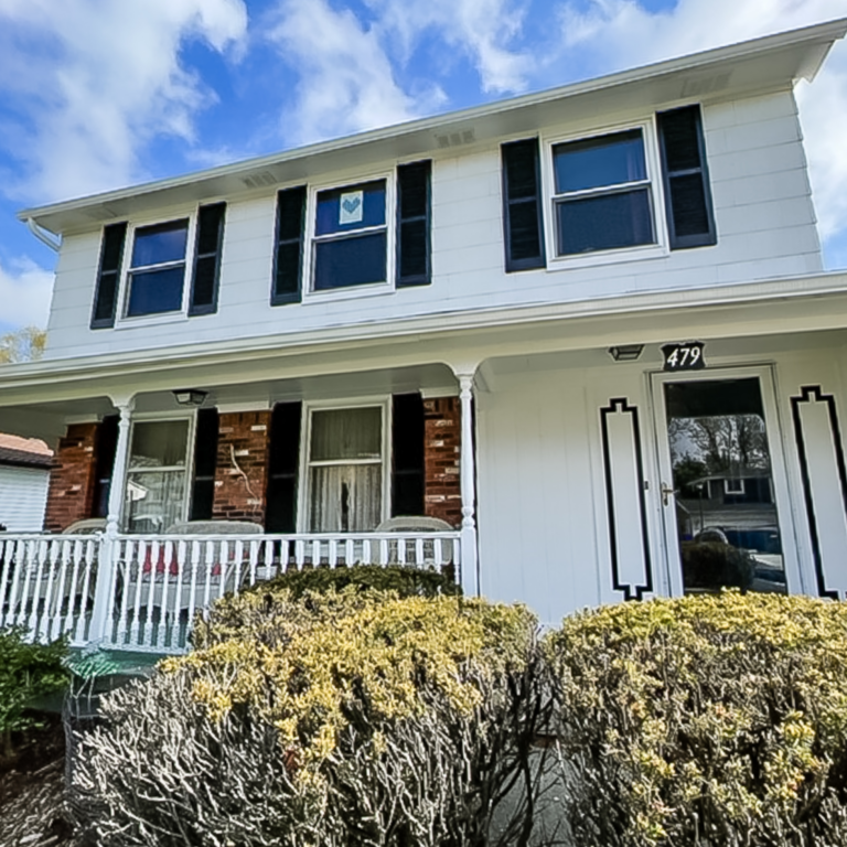 Exterior House Painting in Blasdell NY | White Siding & Black Trim